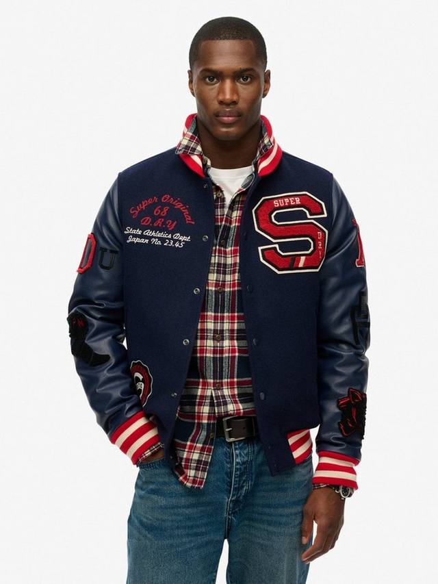 

Колледж варьете бомбер с нашивками Superdry, Atlantic Navy