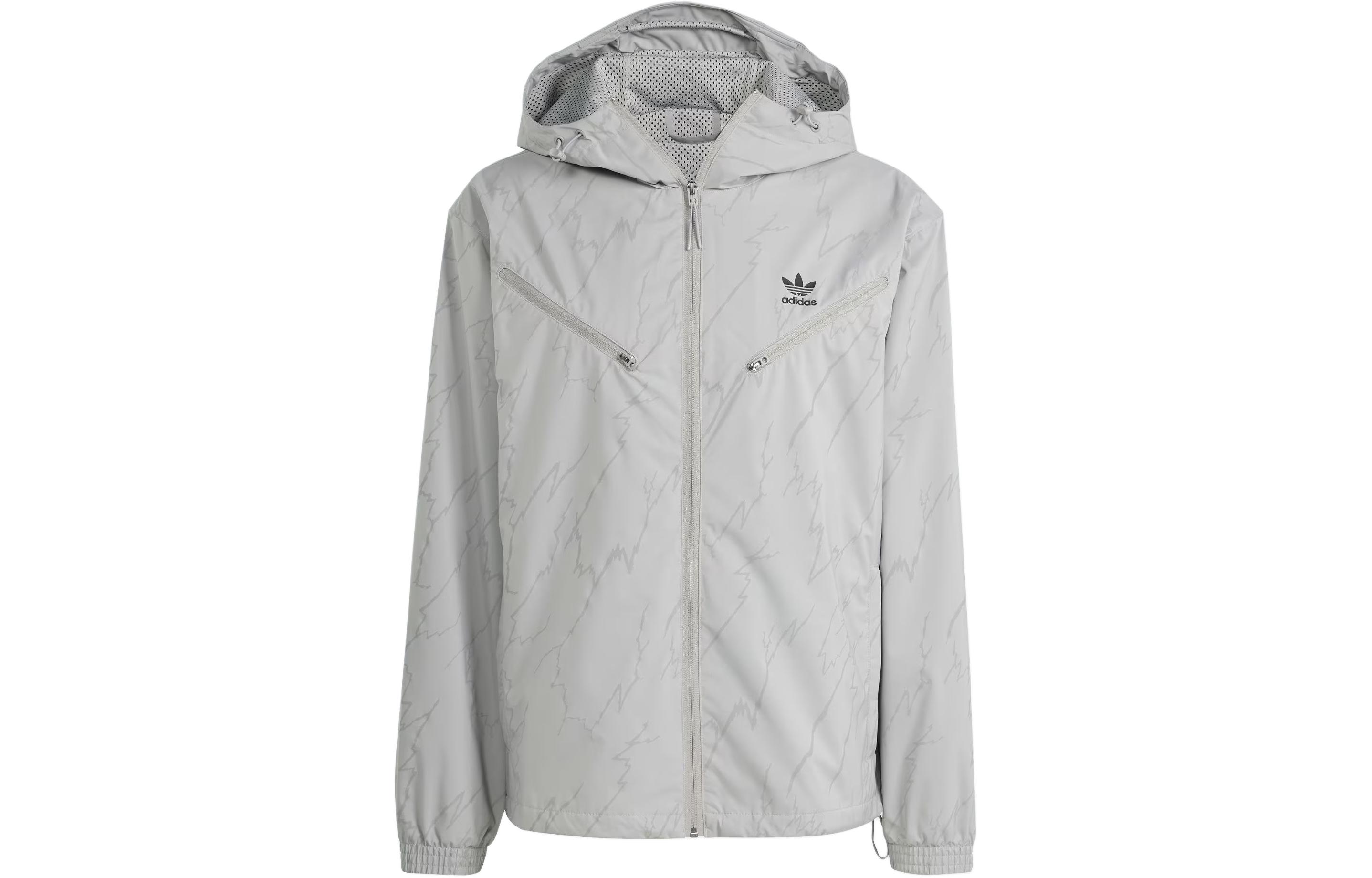 Adidas Originals Мужская ветровка с принтом Монреаль чистый серый, Pure Quality Gray — фото 3