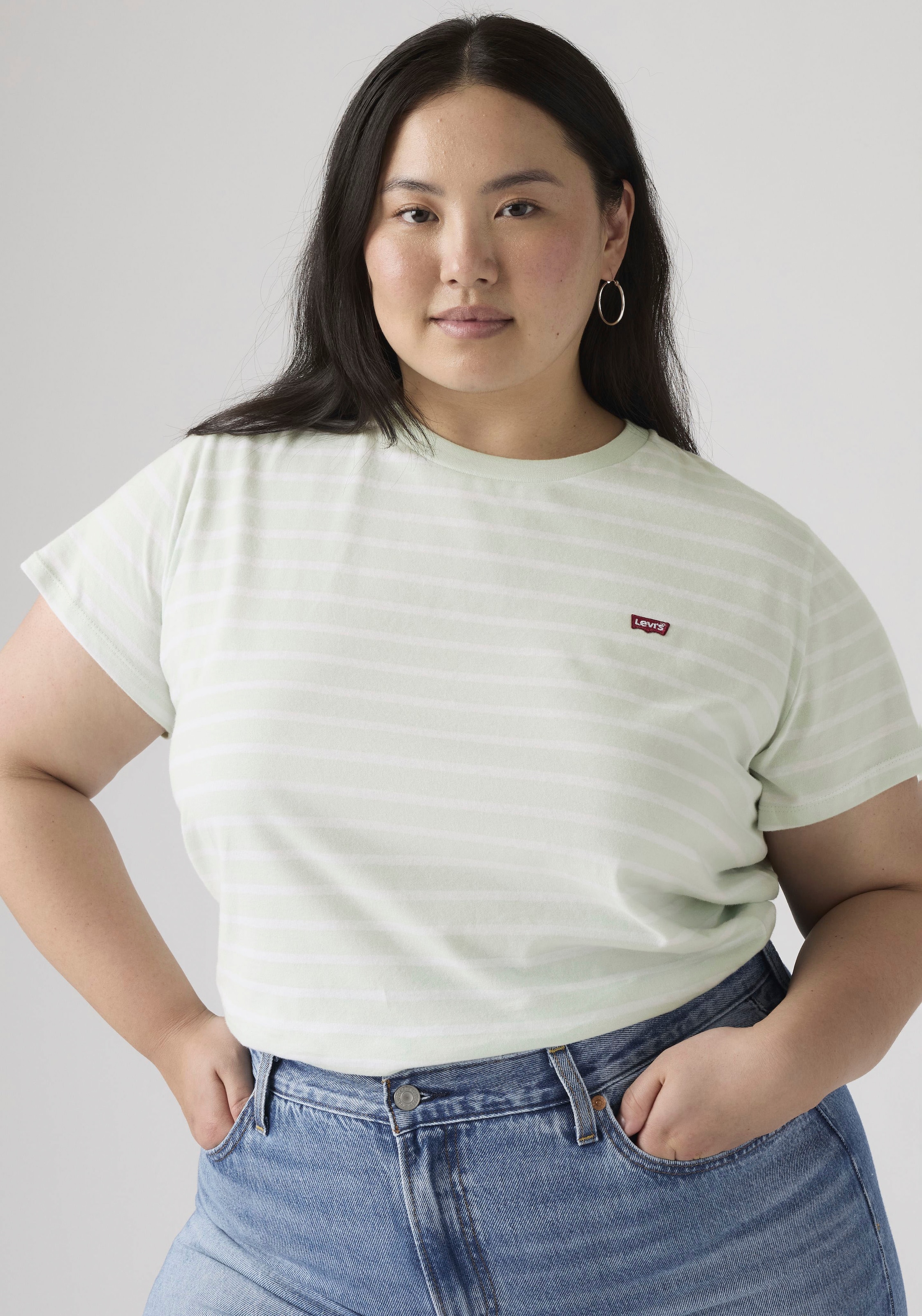 Levi's Plus Футболка в светло-зеленом цвете — фото 4