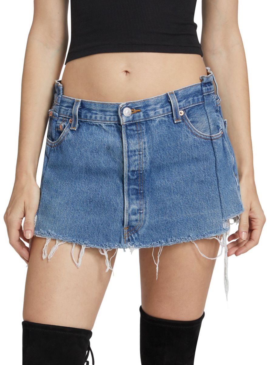

Мини-юбка Angeli из переработанного денима EB Denim, цвет Vintage Blue