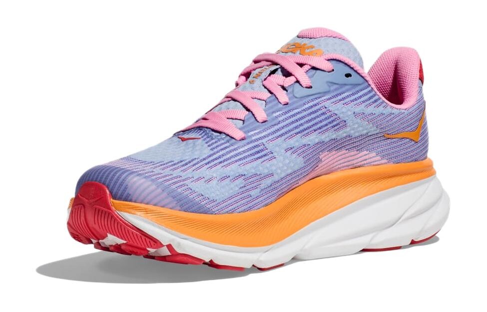 Кроссовки Clifton 9 Kids" для бега для детей Hoka One One, цвет Peony purple — фото 3