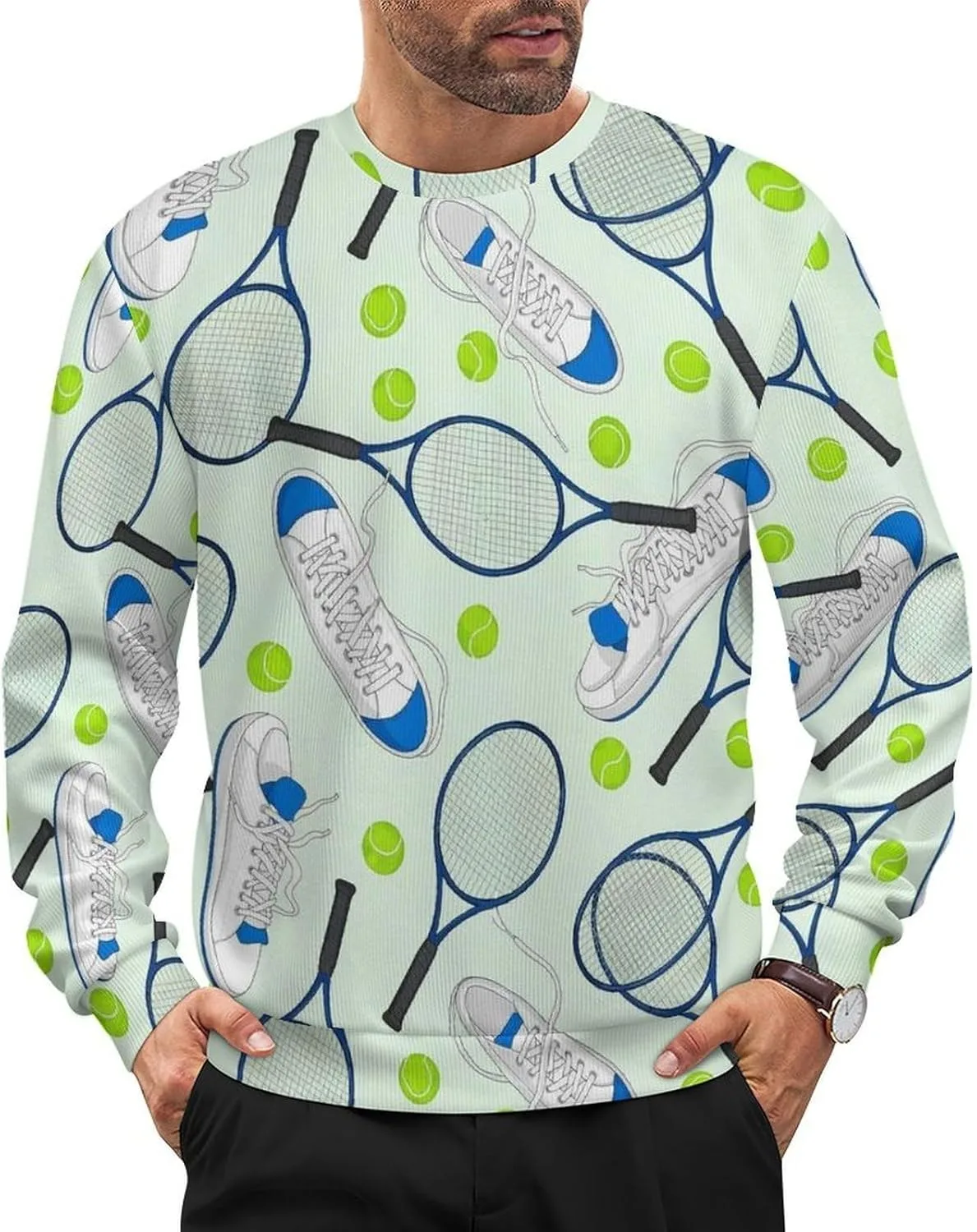 

Мужской свитер свободного кроя с длинными рукавами Meaudiwes