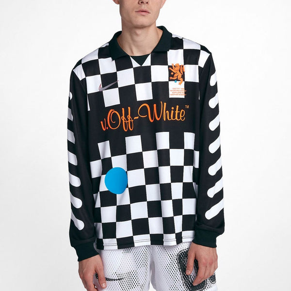 Спортивная футболка x off-white mercurial nrg x football jersey 'black total orange' Nike, черный — фото 4