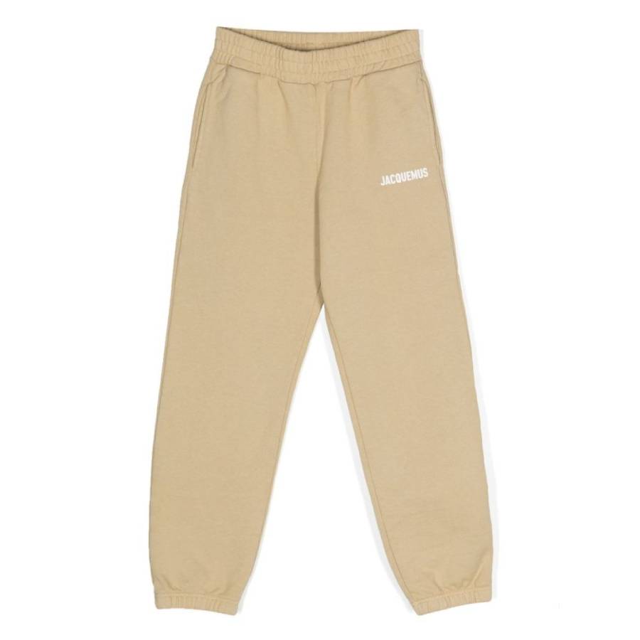 

Детские спортивные брюки Jacquemus Le Jogging Logo из хлопка, бежевый