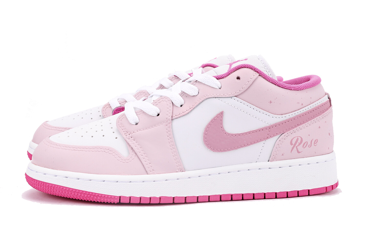 Кроссовки Air Jordan 1 Vintage Basketball Shoes Women's Low-Top Pink — фото 4