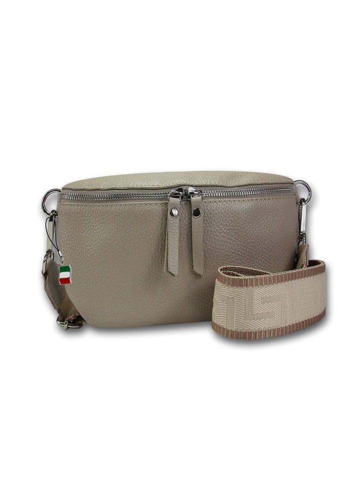 

Кожаная поясная сумка Florence, серо-бежевая, разноцветная, примерно 25 см Florence