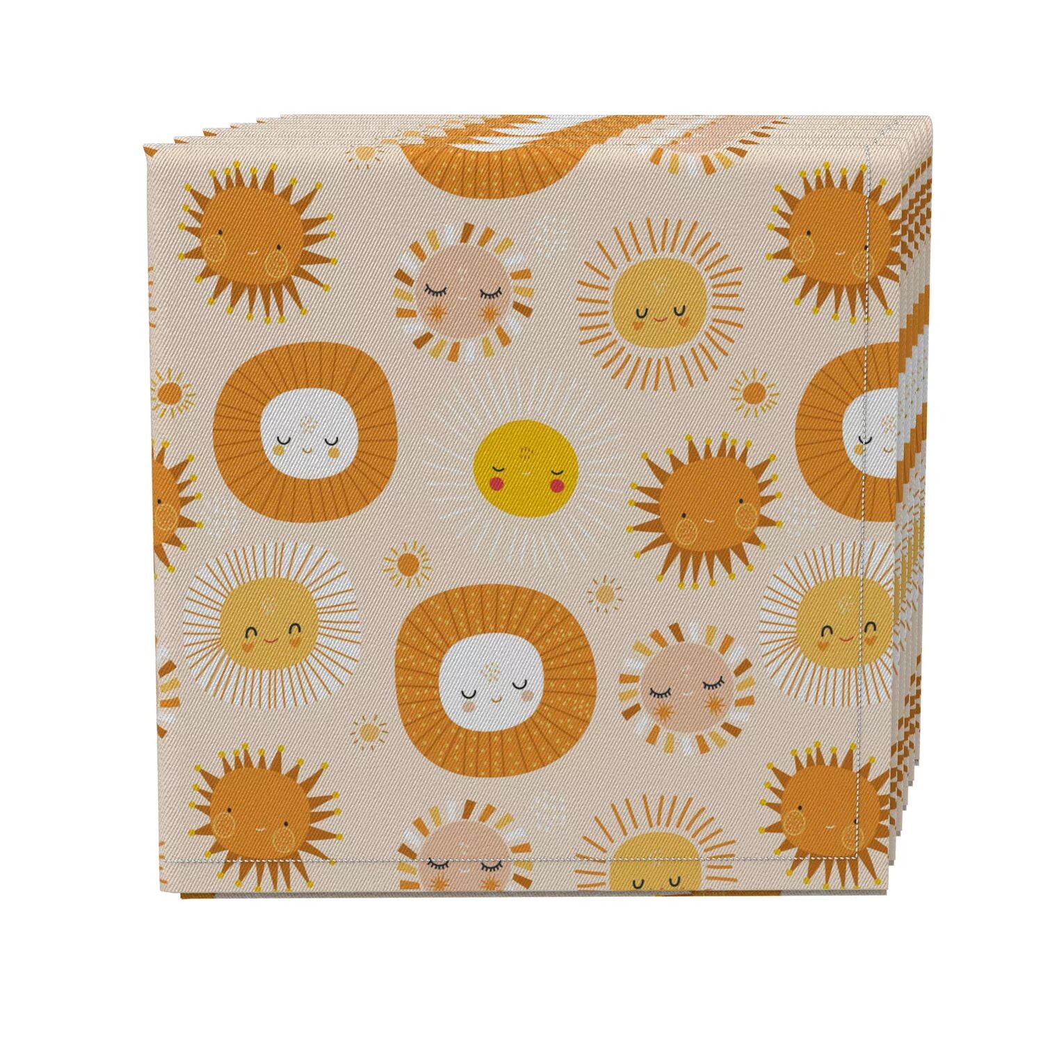 

Набор салфеток из 4 шт., 100 % хлопок, 20x20 дюймов Sunshine Smiles