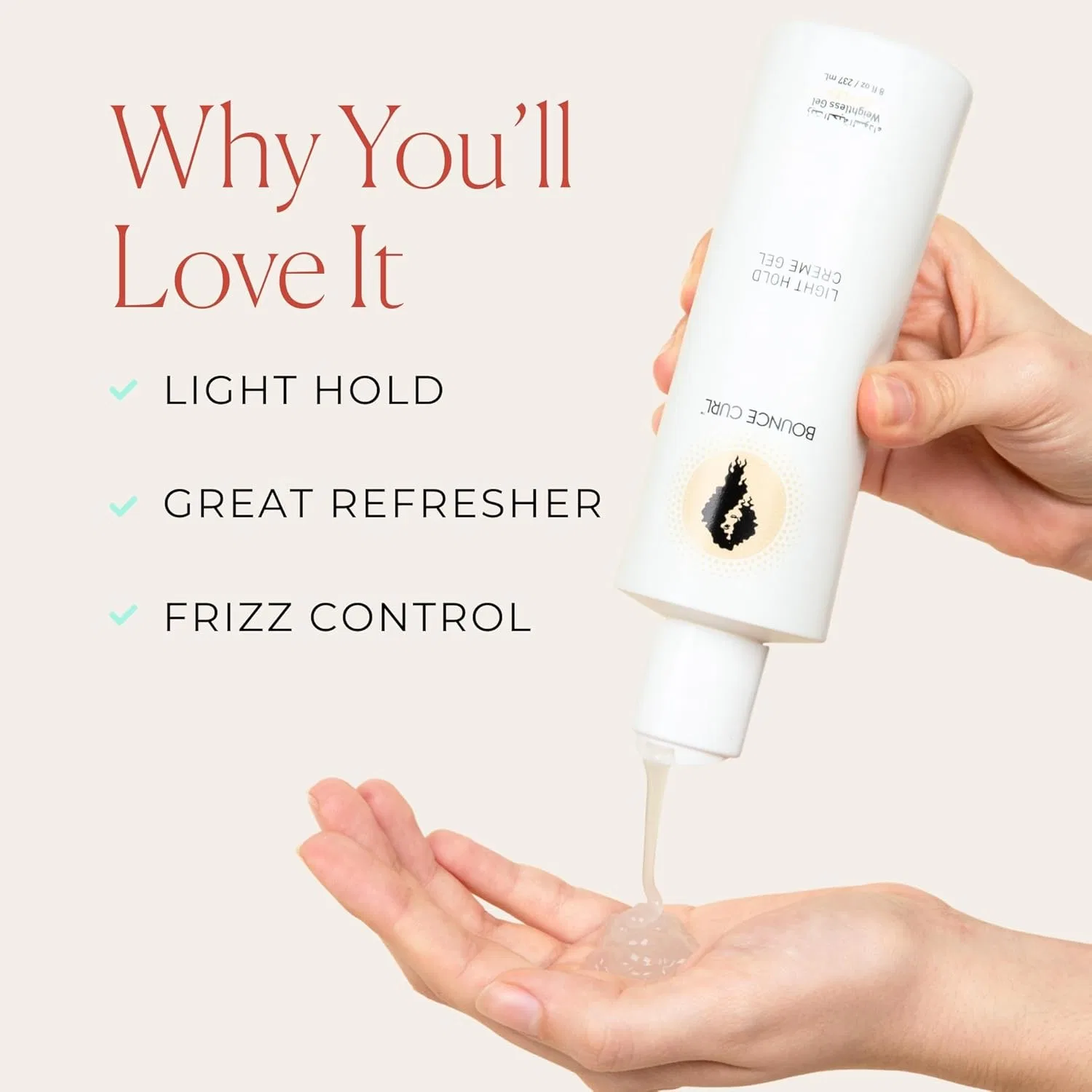 Гель-крем для кудрявых волос легкой фиксации «Light Hold Cream Gel» от Bounce Curl Bounce Curl — фото 2