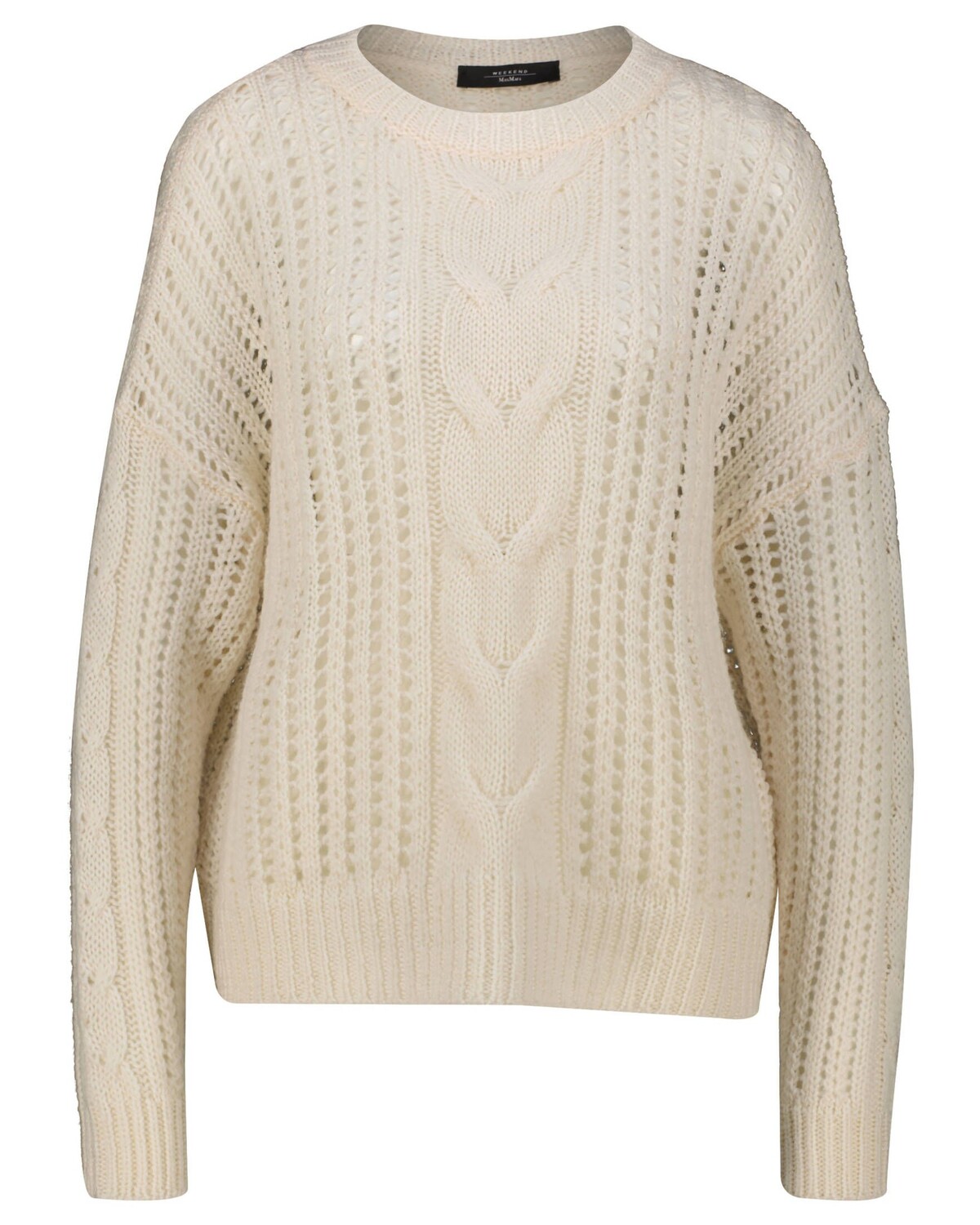

Вязаный свитер с граммом шерсти Weekend Max Mara, бежевый