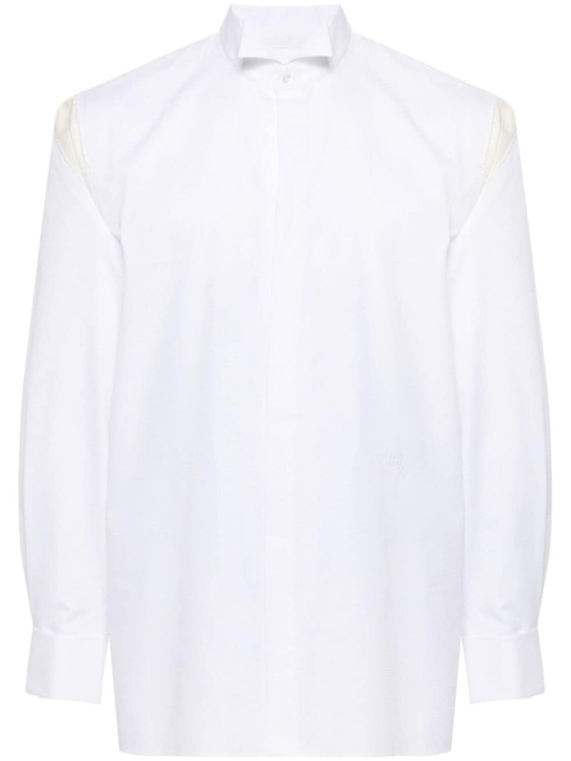 

MM6 Maison Margiela рубашка с необработанными краями, белый