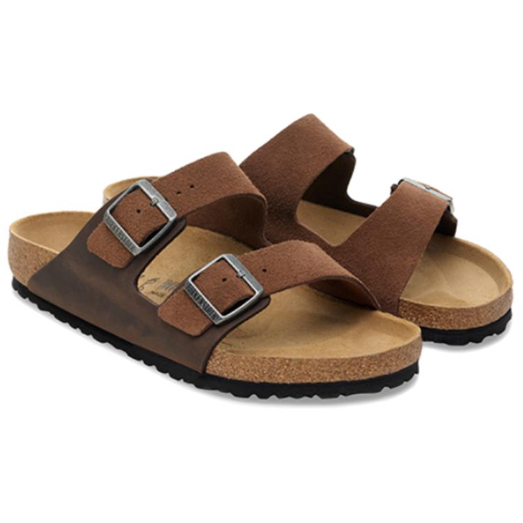 Сандалии Birkenstock Arizona Mixed Leather, коричневый — фото 2