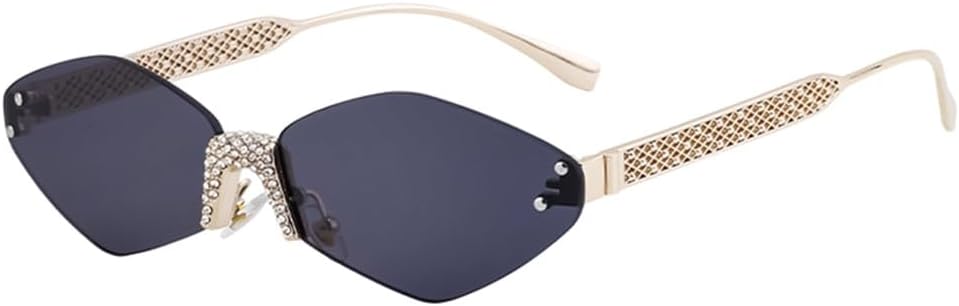 

Женские солнцезащитные очки в шестиугольной оправе с безрамочным дизайном, многоугольные солнцезащитные очки для женщин, металлические очки, защита от ультрафиолета UV400 LANGSER, 1