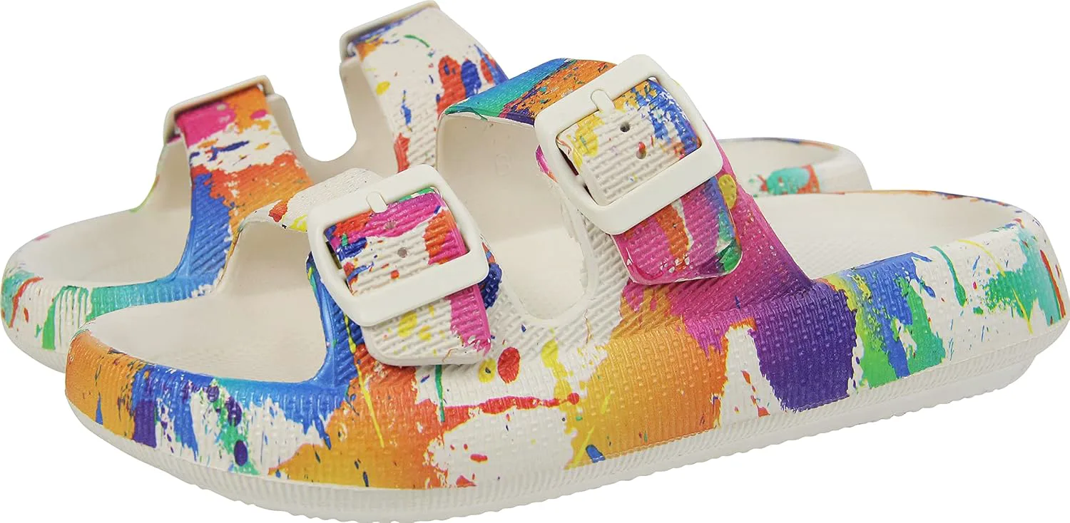 

Сандалии BenSorts с подушкой для женщин и мужчин, толстая подошва, регулируемые пряжки, EVA, бежевый