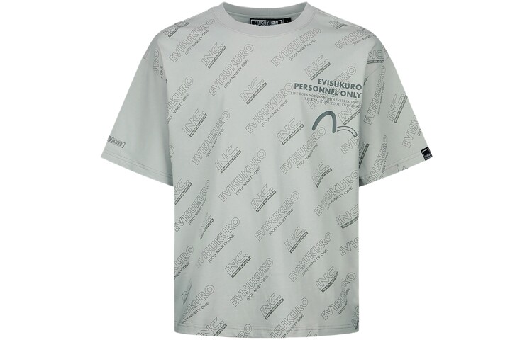 

Футболка мужская светло-серая Evisu, серый