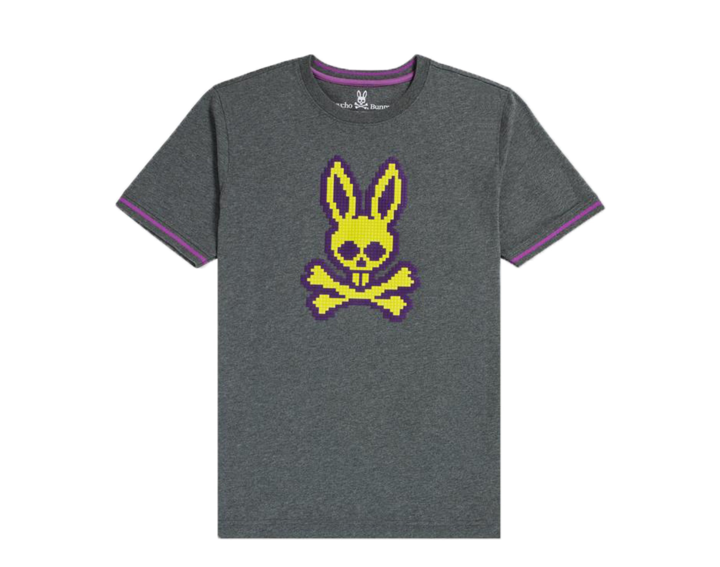 

Мужская футболка Psycho Bunny Hatton Graphic серо-желтого цвета B6U113N1PC-HSV
