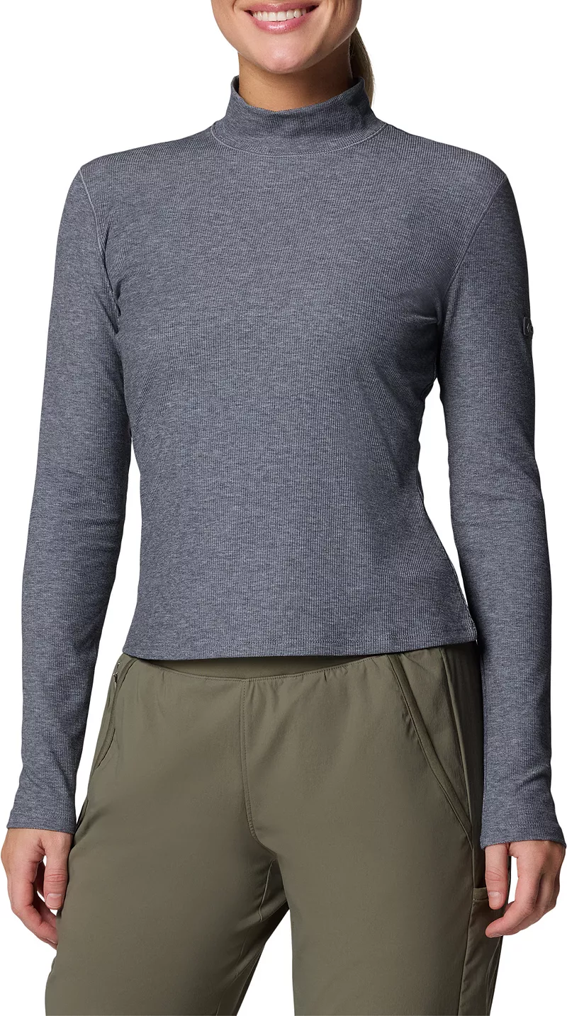 

Женская рубашка с длинным рукавом Columbia Amberview, цвет Black Heather