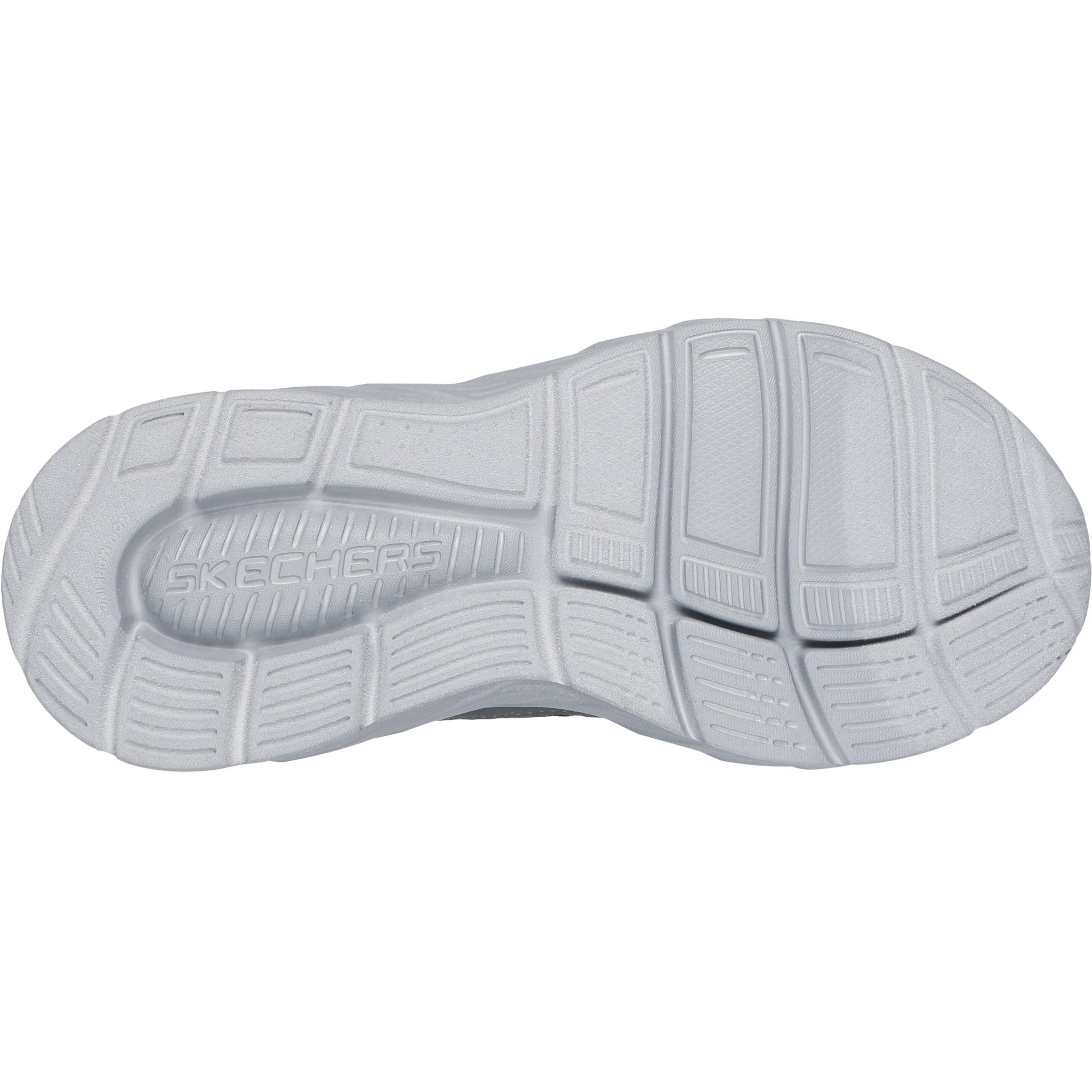 Skechers Kids Низкие детские повседневные ботинки Slip Resistant Shock Absorbers для детей 3-7 лет, серо-оранжевые — фото 4