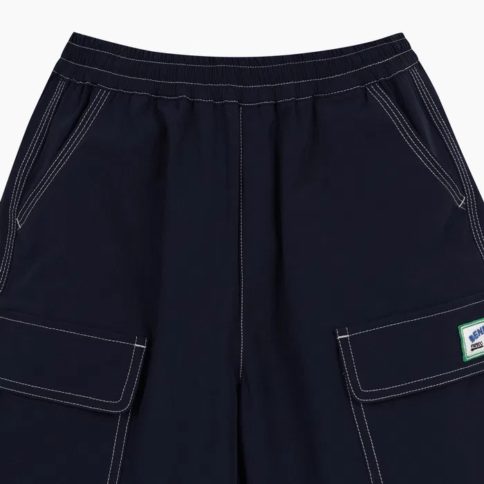 Детские тёмно-синие эластичные шорты 5.5/4 от Benetton Kids — фото 3