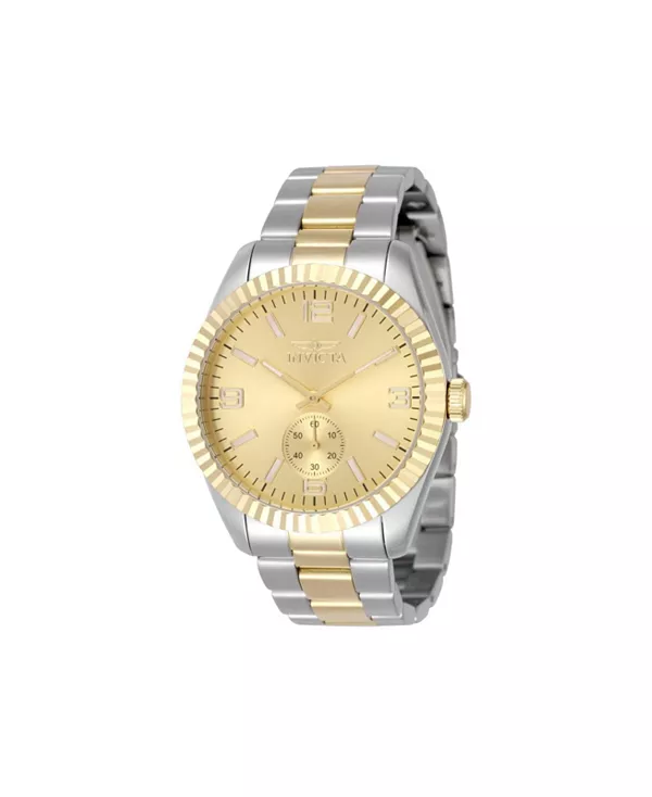 

Мужские кварцевые многофункциональные часы с золотым циферблатом 49388 Invicta, gold