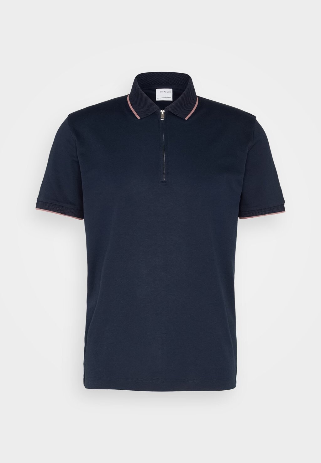

Рубашка поло SLHFIGO ZIP Selected Homme, темно-синий