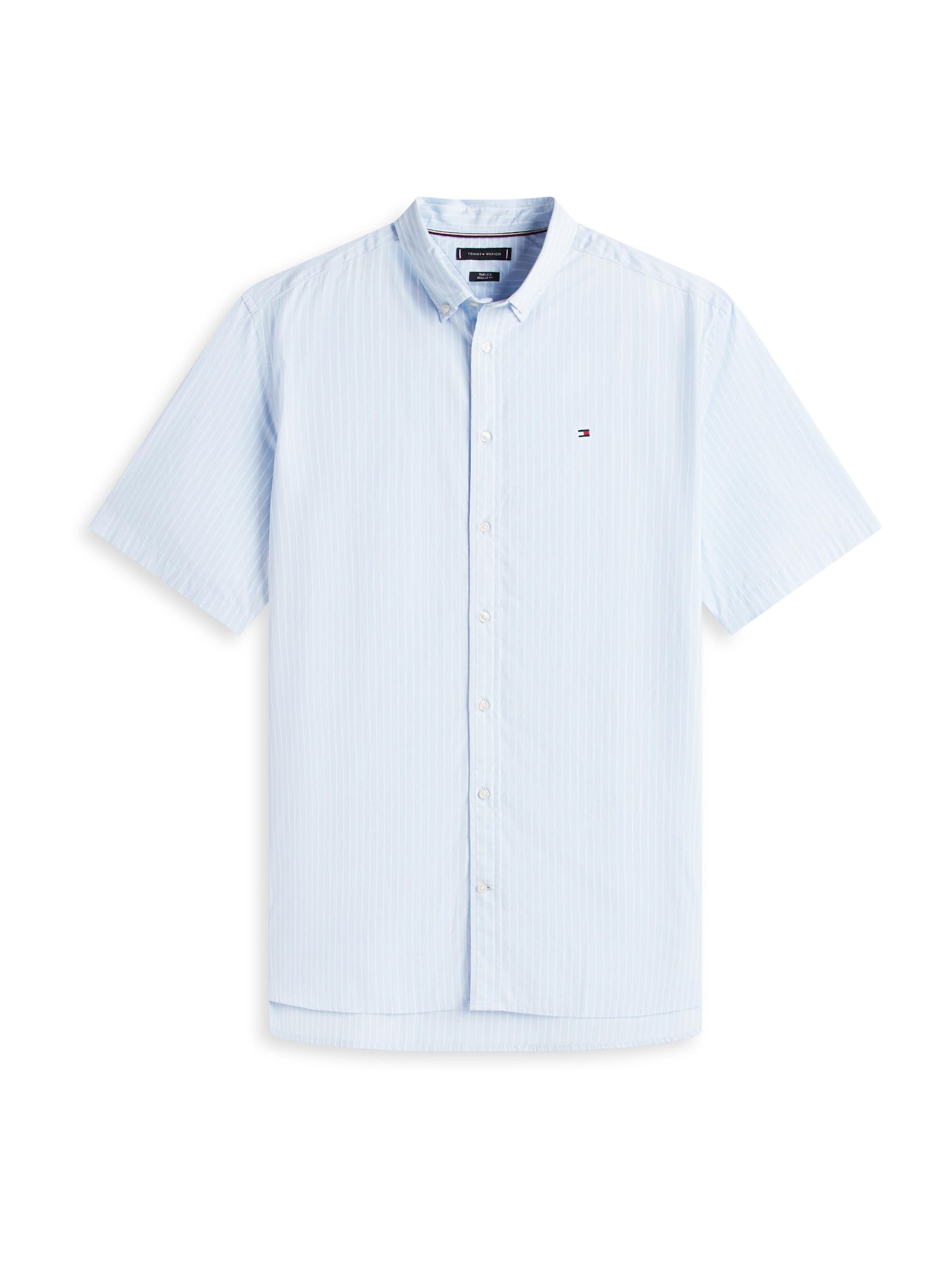 

Tommy Hilfiger Big & Tall Рубашка на пуговицах 'FLEX' комфортного кроя в небесно-голубом цвете