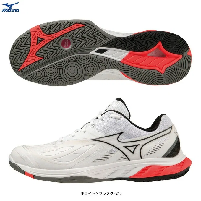 Кроссовки для бадминтона «Wave Fang 2» от Mizuno, White X Black (21)