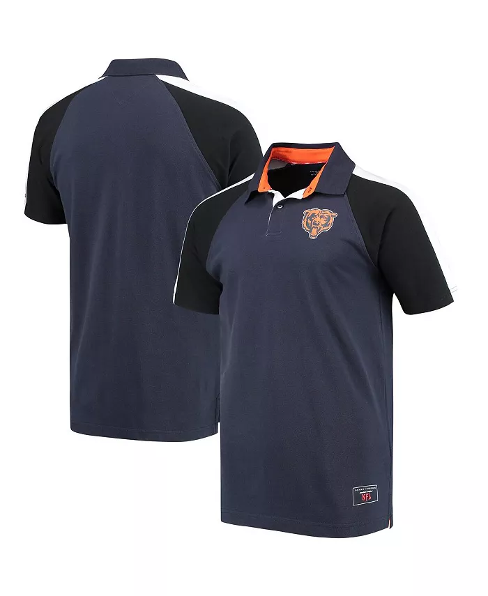 

Мужская поло реглан Chicago Bears Holden в синем и белом цветах Tommy Hilfiger
