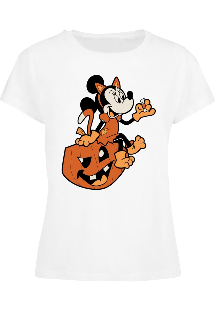 

Рубашка ABSOLUTE CULT Minnie Mouse - Halloween Cat On Pumpkin, белый