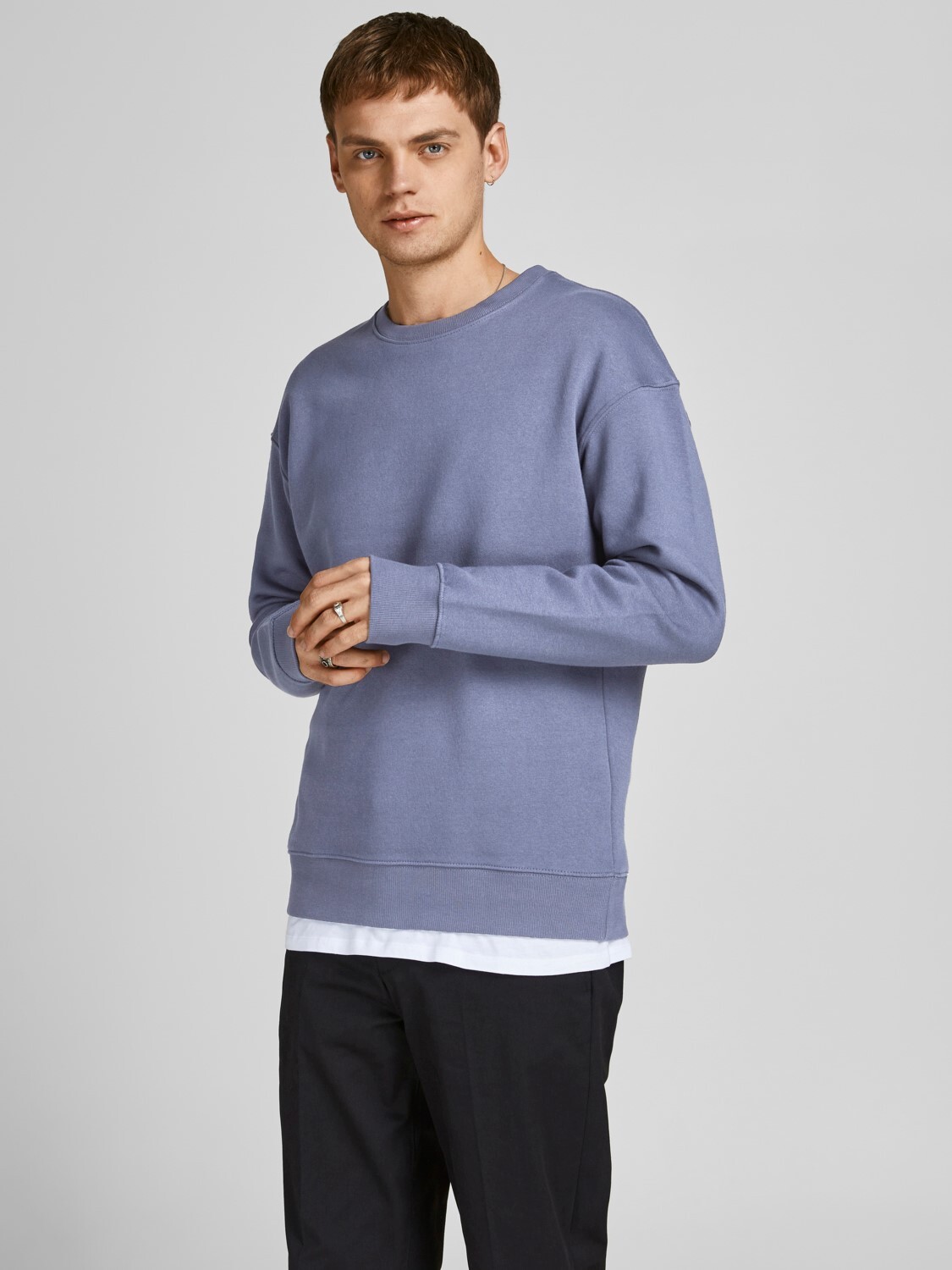 

Толстовка Jack & Jones Basic Sweater Langarm Shirt Rundhals Pullover JJESTAR, синий