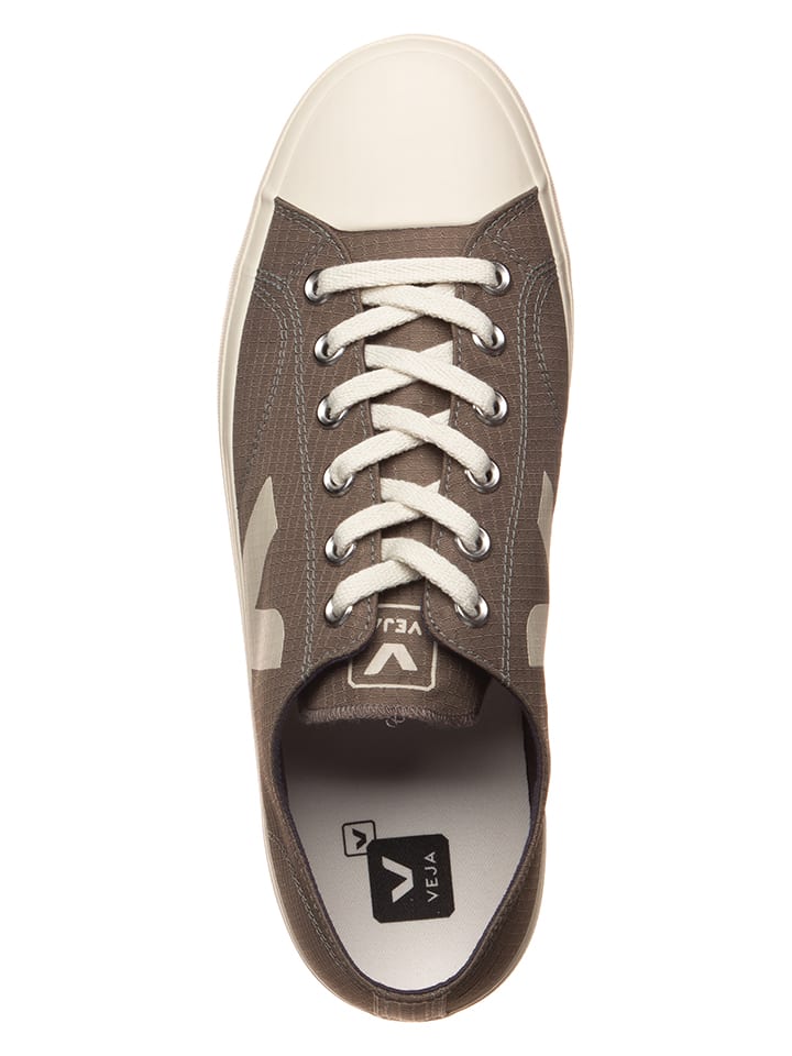 Кроссовки на шнуровке Wata II Low Veja, цвет khaki/creme — фото 4