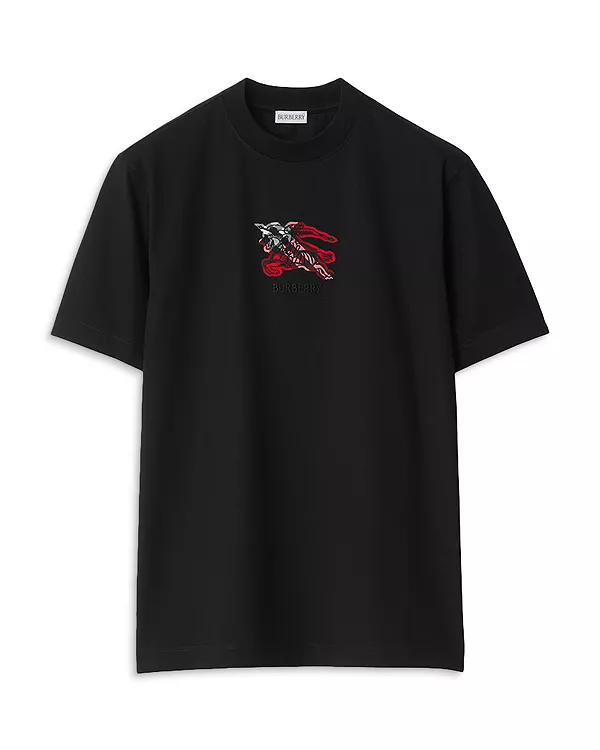 

Приталенная футболка с графическим принтом - эксклюзив Burberry, черный