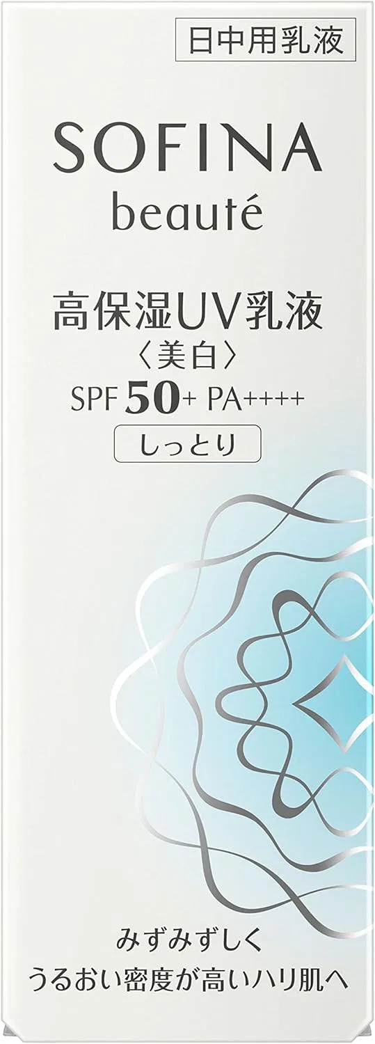 Солнцезащитный лосьон для лица Sofina Beaute High Moisturizing UV Milk Lotion Whitening SPF 50+ PA++++ 30 мл — фото 3