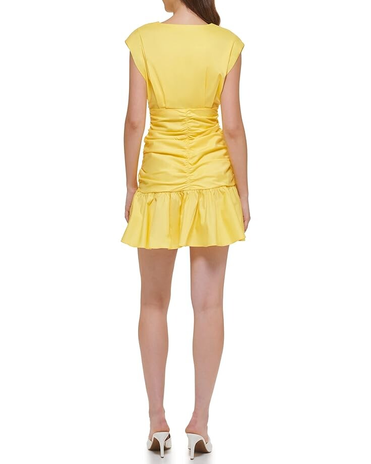 

Платье DKNY Short Sleeve V-Neck Poplin Midi Dress, цвет Goldfinch
