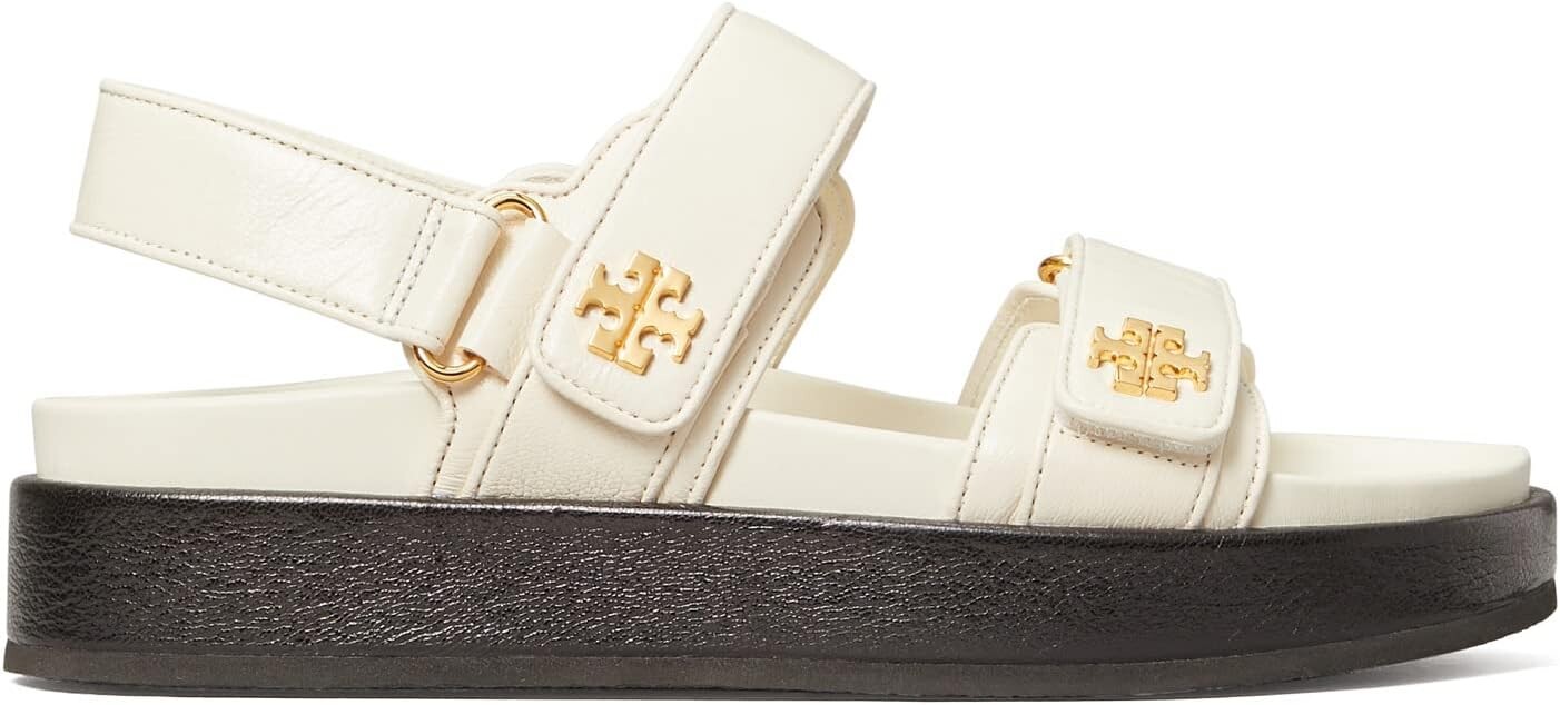 Сандалии на плоской подошве Kira Sport Sandal Tory Burch, цвет New Ivory — фото 3