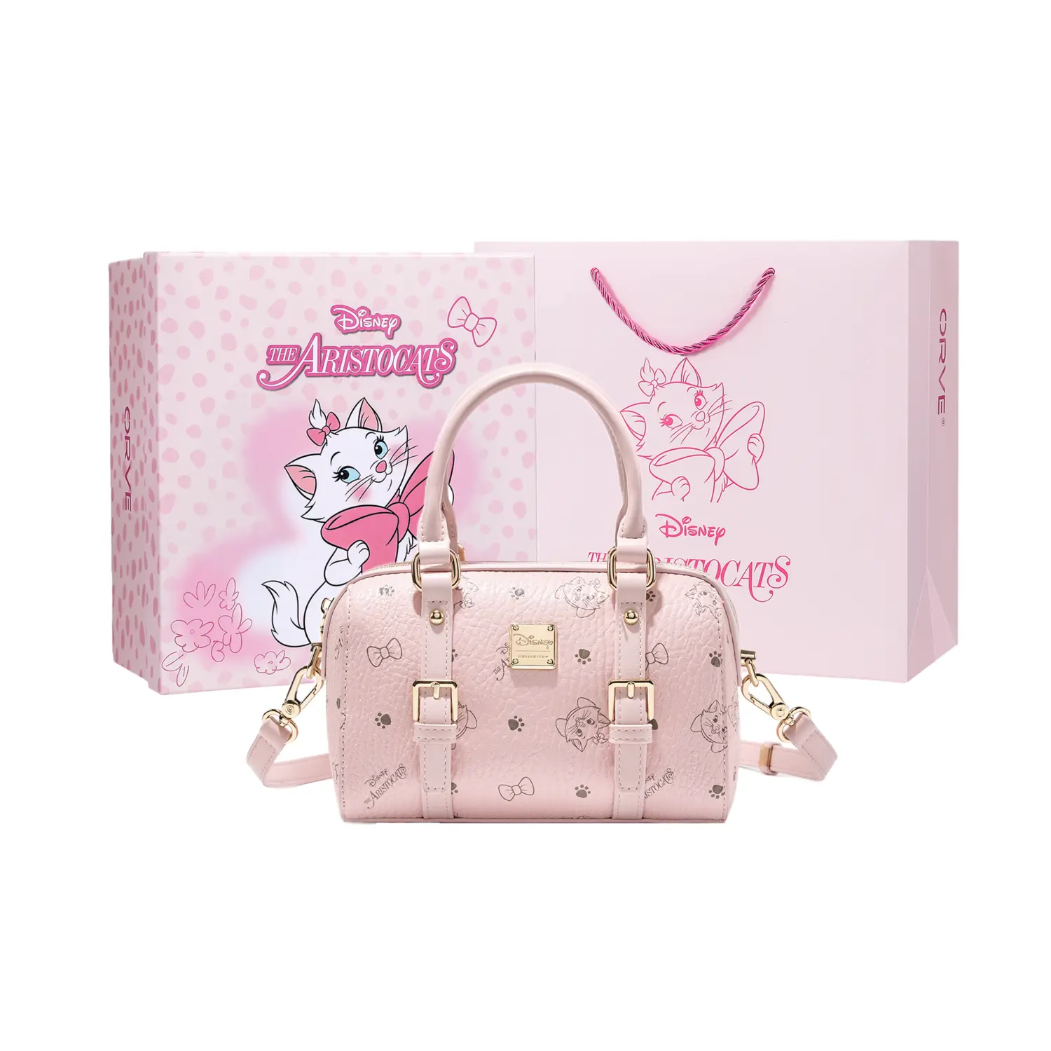 

Disney Женская бархатная сумка с кошачьим принтом, розовая