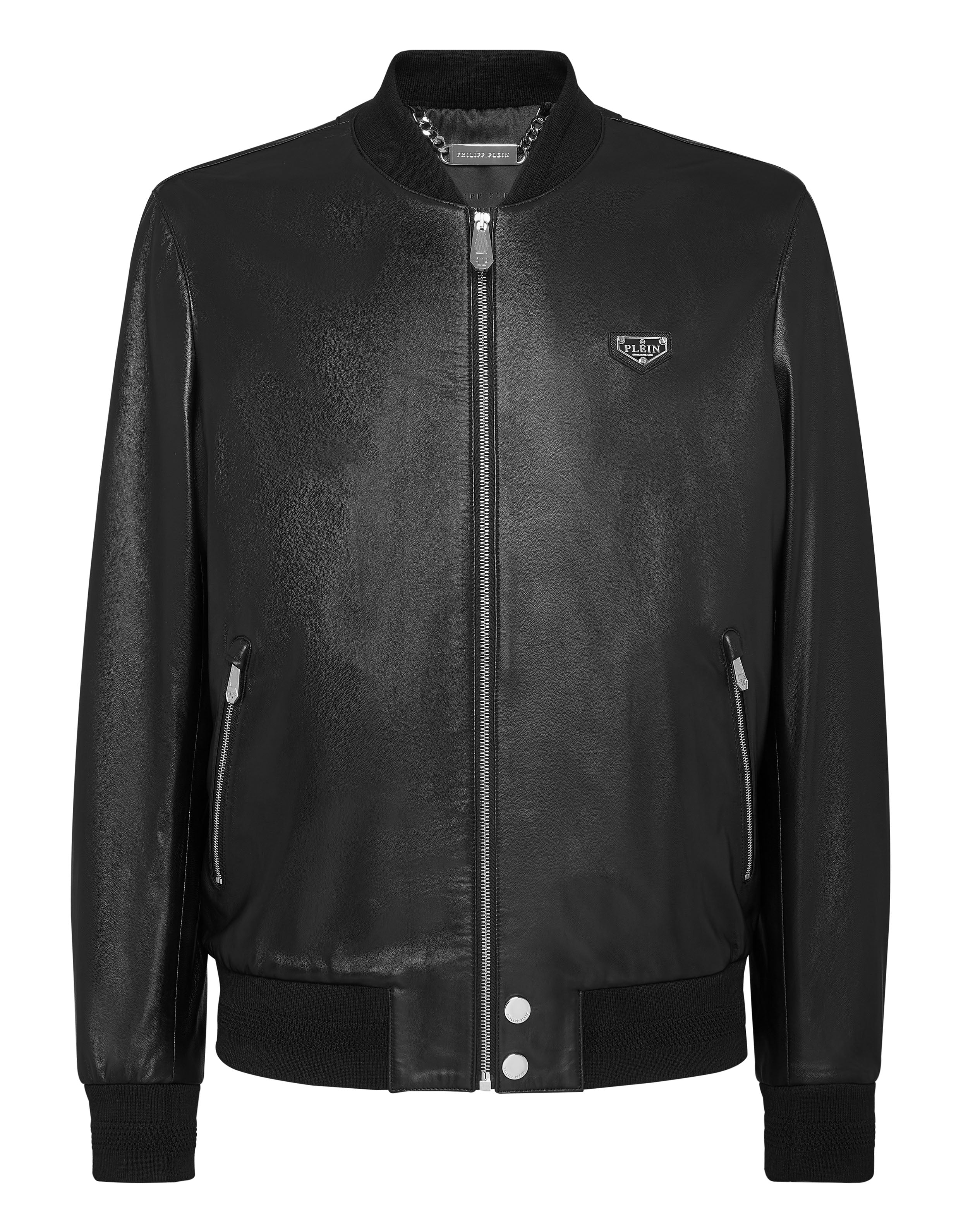 

Кожаный бомбер LS Iconic Plein PHILIPP PLEIN, черный