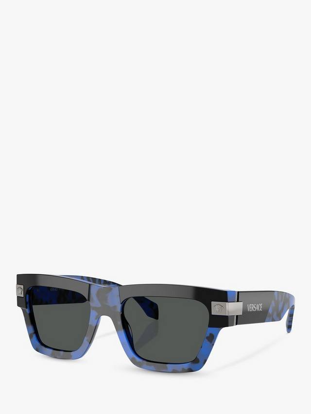 

Мужские квадратные солнцезащитные очки ve4464 Versace, цвет Havana Blue/Grey
