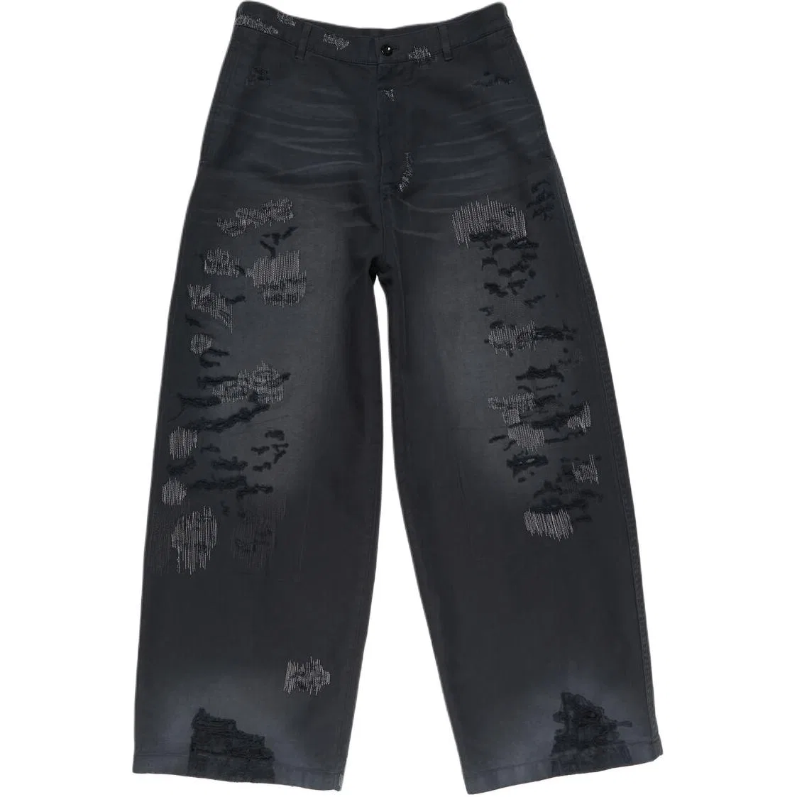 Брюки Mended Regular Fit Acne Studios, Black