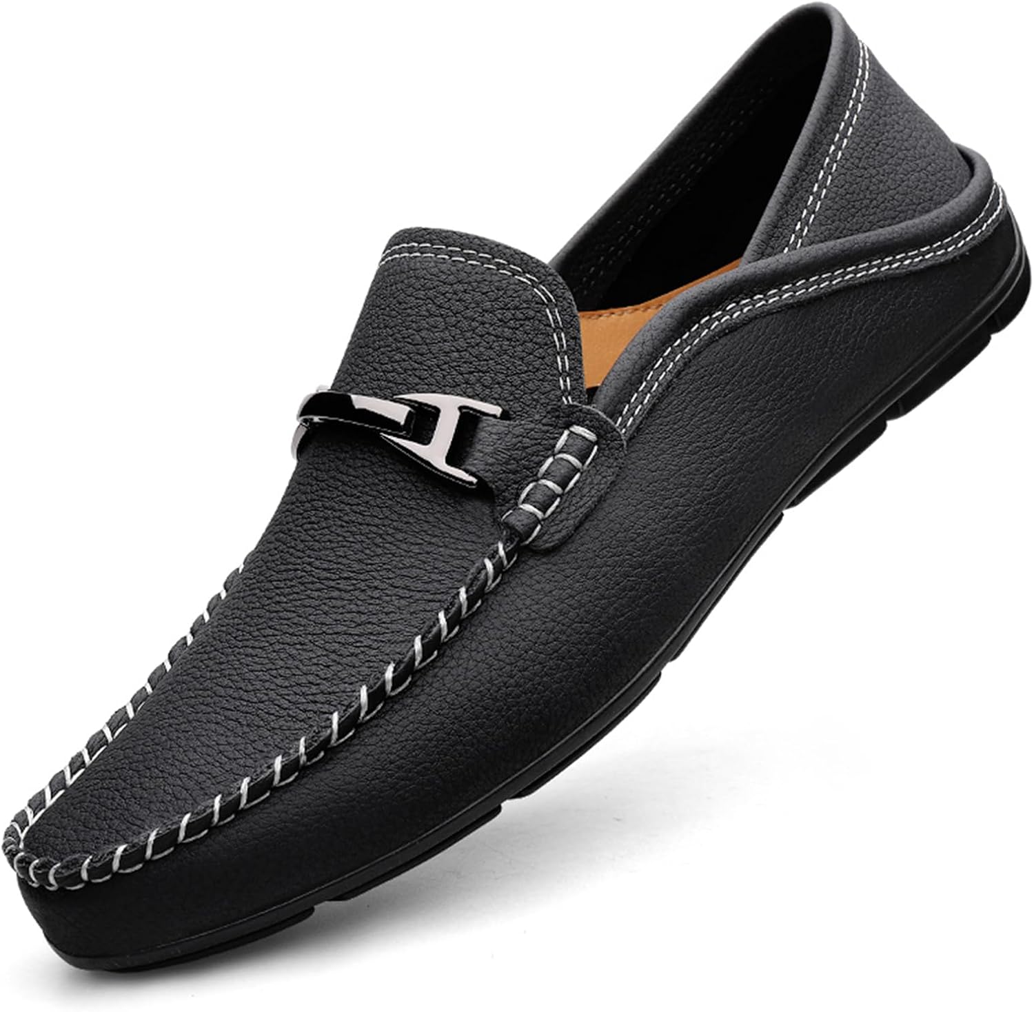 

Мужские повседневные лоферы Abborora Penny Moccasins без шнурков для ежедневной носки, черный