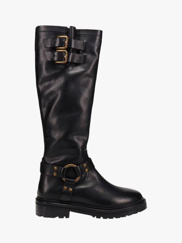 Длинные сапоги из кожи элстри Jones Bootmaker, черный