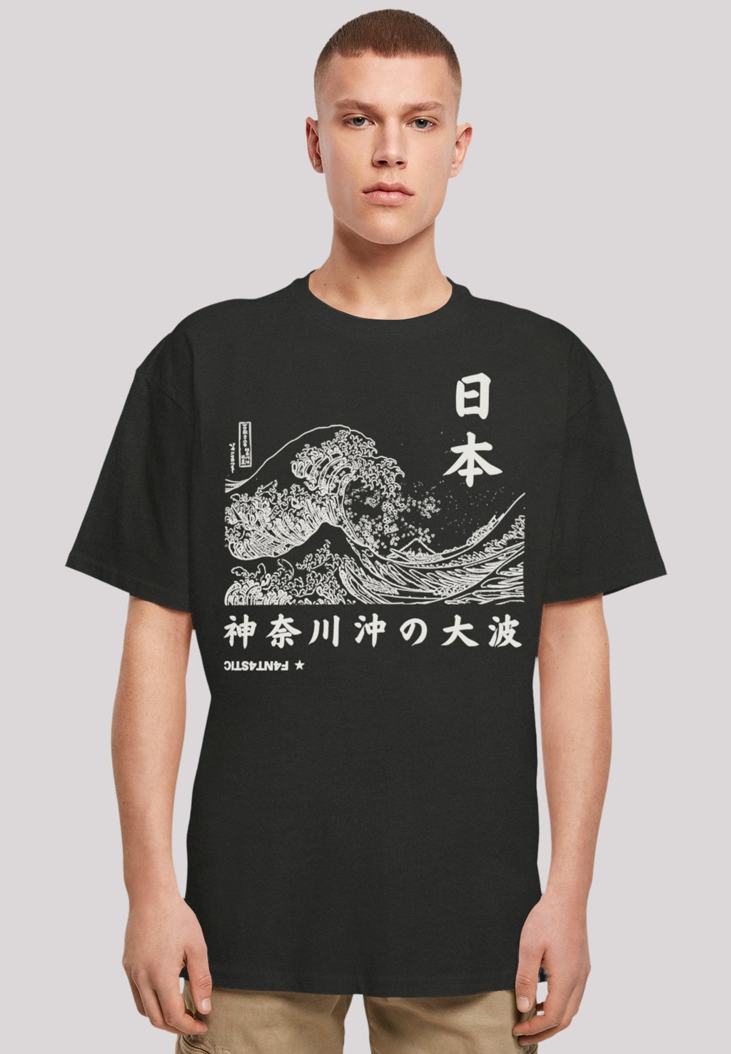 

Футболка с принтом KANAGAWA WELLE JAPAN F4NT4STIC, черный