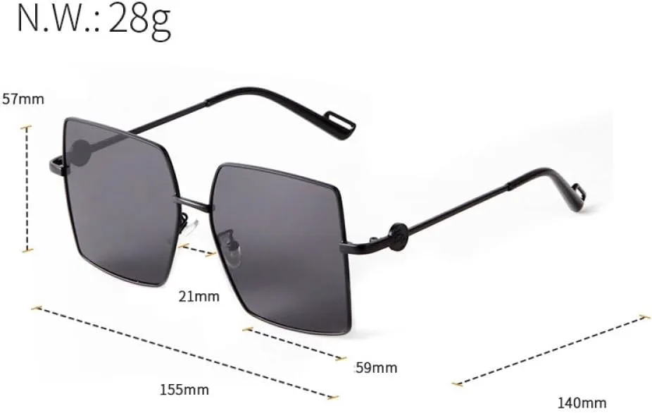 

Солнцезащитные очки квадратной формы 2027 года для женщин и мужчин, винтажные, увеличенного размера, градиентного зеленого цвета, металлическая оправа MTZJH, C4