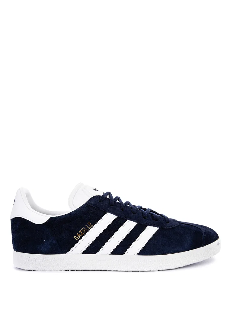 Кроссовки мужские Gazelle, Adidas, белый/темно-синий/золотой