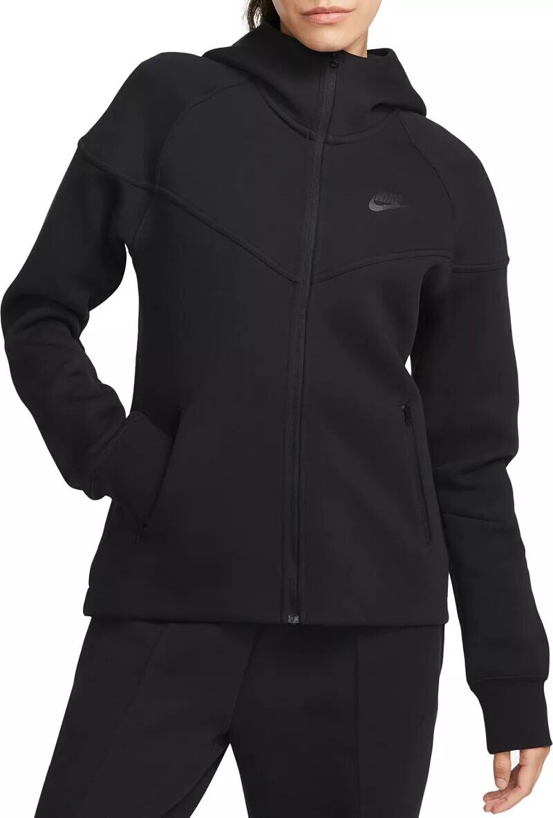 

Женская худи с молнией во всю длину Nike Sportswear из технического флиса Windrunner, черный