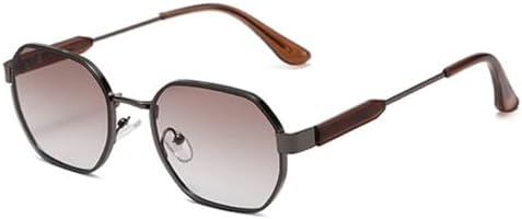 

Ретро-солнцезащитные очки Polygon для женщин, модные градиентные оттенки, защита от УФ-излучения UV400 для мужчин, трендовые темно-зеленые солнцезащитные очки MTZJH, Gun Tea Gradient