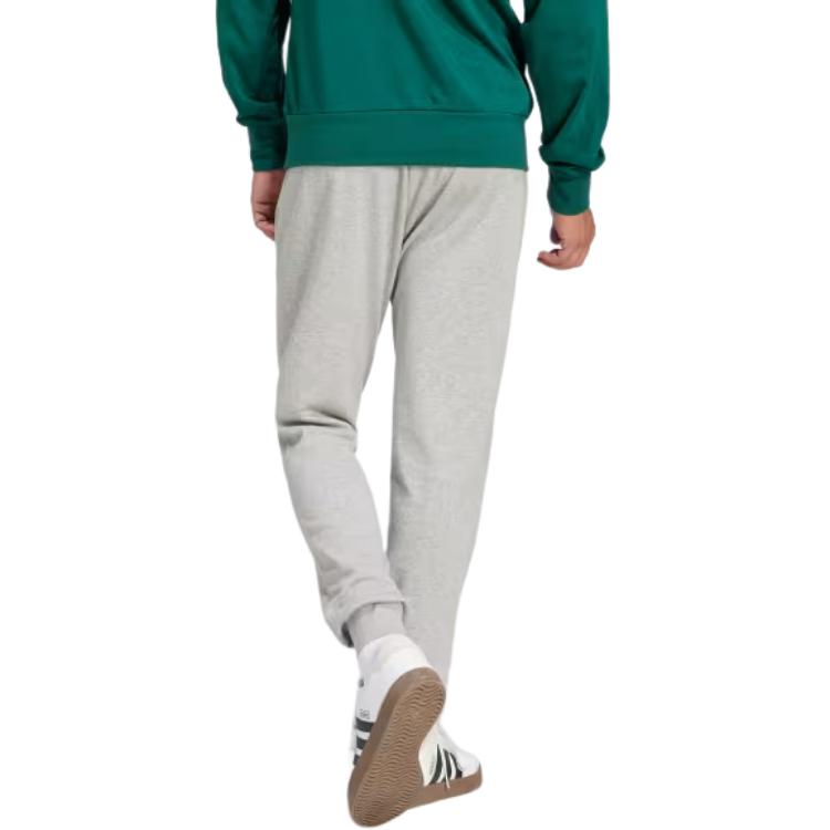 Коллекция спортивной одежды ESSENTIALS FW24 Уютные спортивные брюки из френч терри Мужские Средний серый/черный Adidas — фото 4