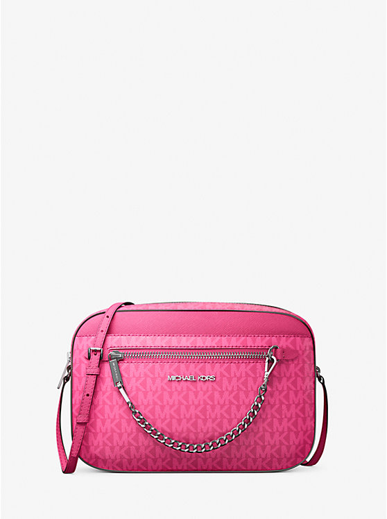 

Большая сумка через плечо с фирменным логотипом Jet set Michael Kors, розовый