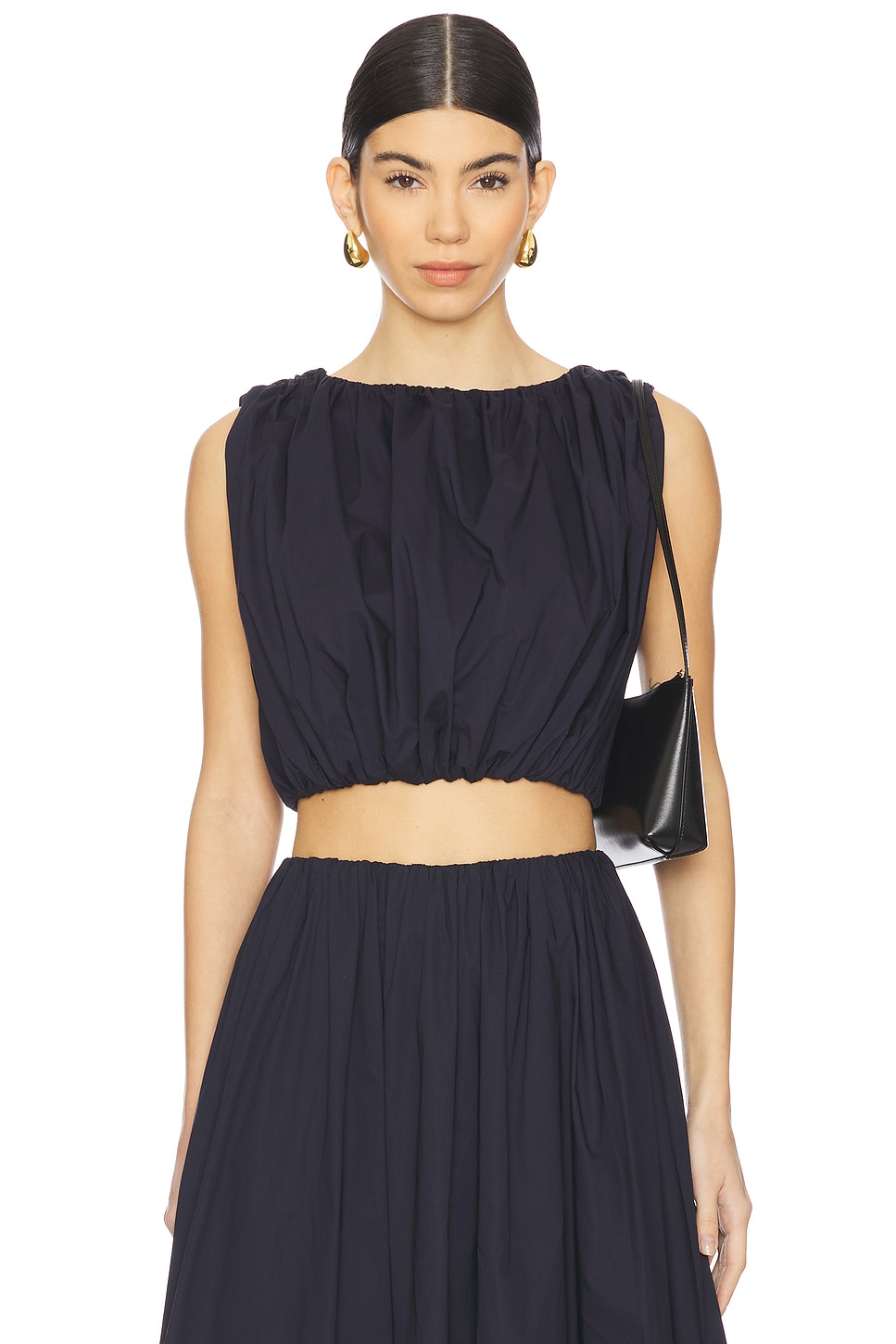 

Топ из поплина Bari Elodie The Label, navy