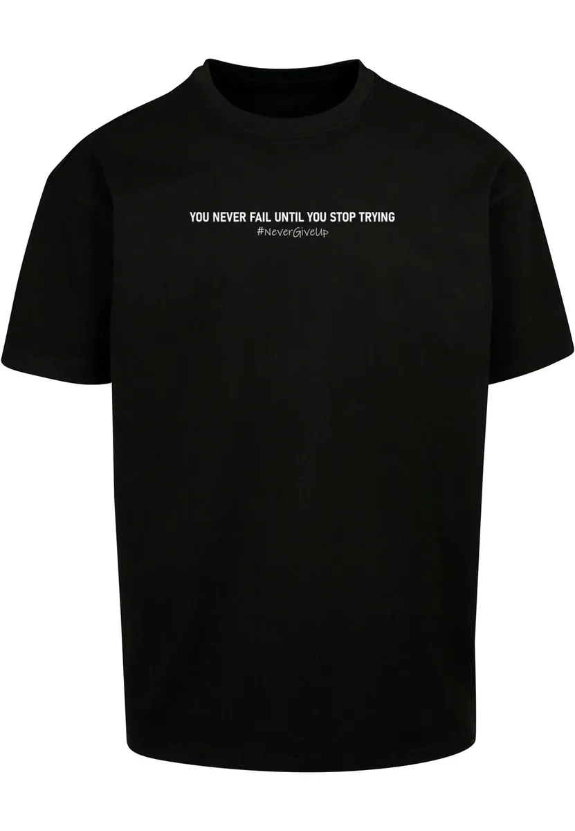 

Футболка Merchcode "Мужская футболка Never Give Up Heavy Oversized", черный