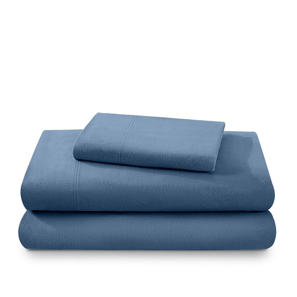 

Комплект простыней из хлопковой фланели Bare Home, цвет Coronet Blue